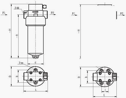 ZU-H、QU-H系列壓力管路過濾器管路連接